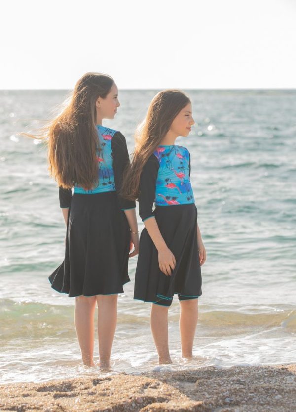 בגד ים דגם פלמינגו mini me